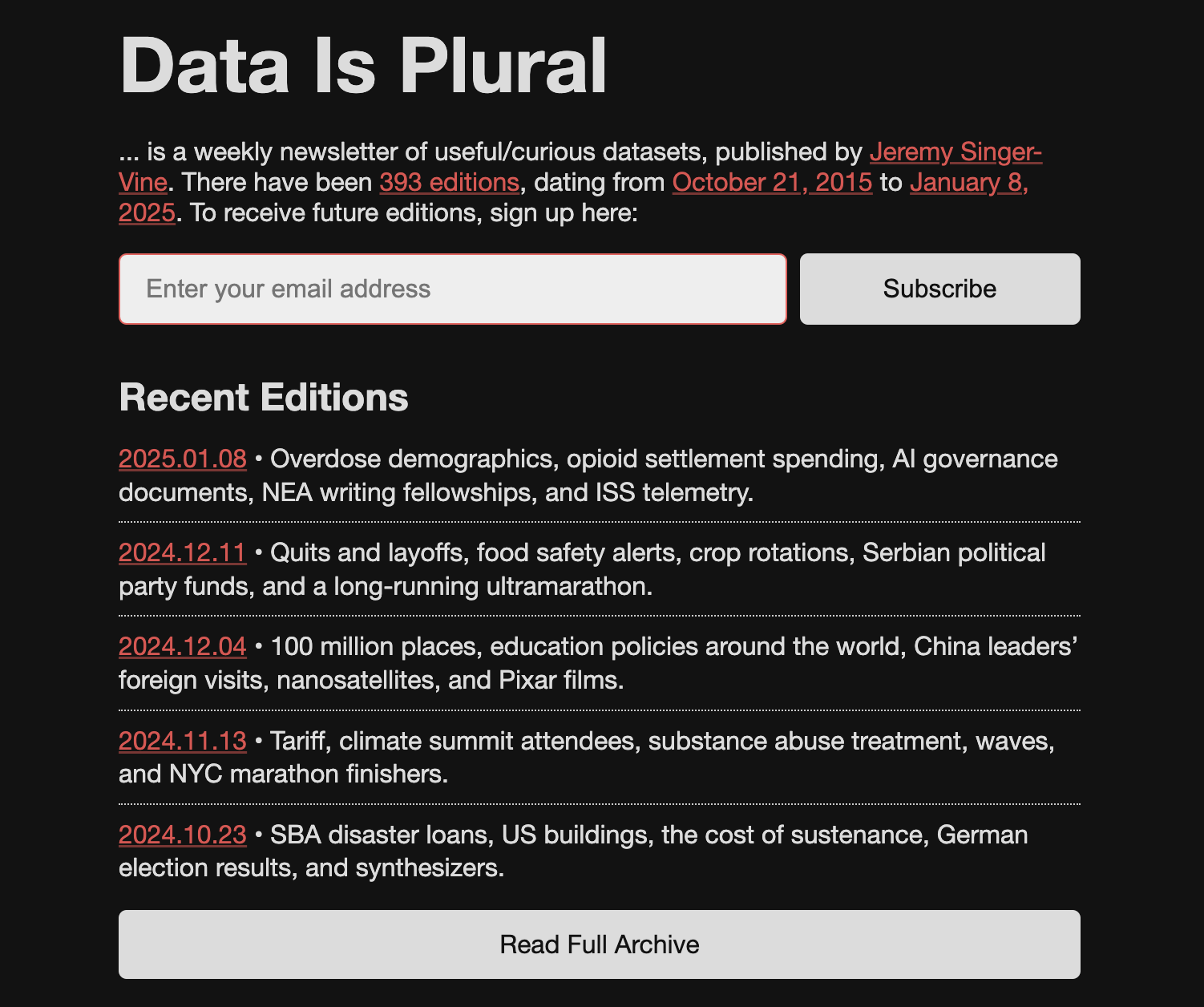 dataisplural