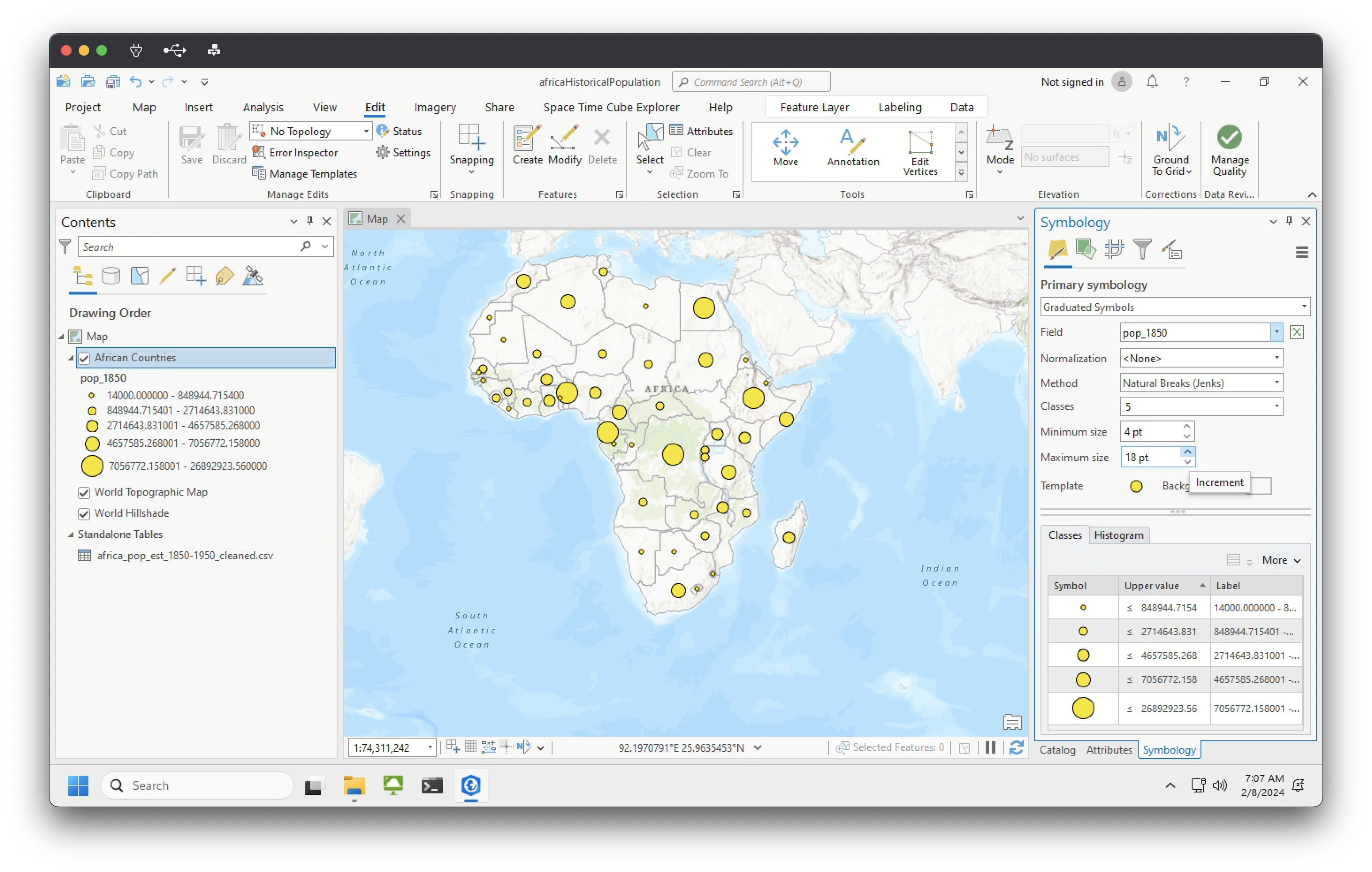 Two Population Vector Map Activity 03: Historic population | Geospatial Humanities